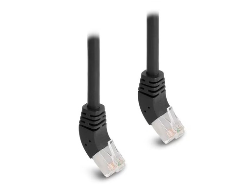 [90316745 1625526] Delock Patchkabel 45° oben gewinkelt Cat 6A, S/FTP, 3 m, Schwarz