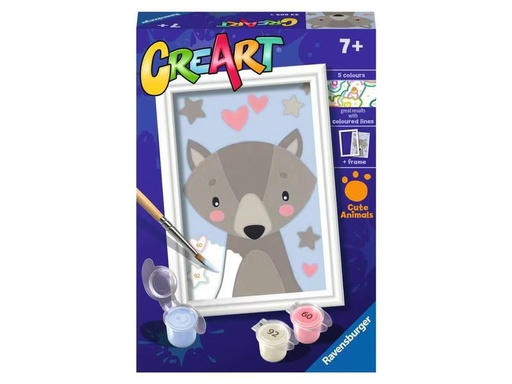 [90316750 1556413] Ravensburger Malset CreArt: Cute Wolf