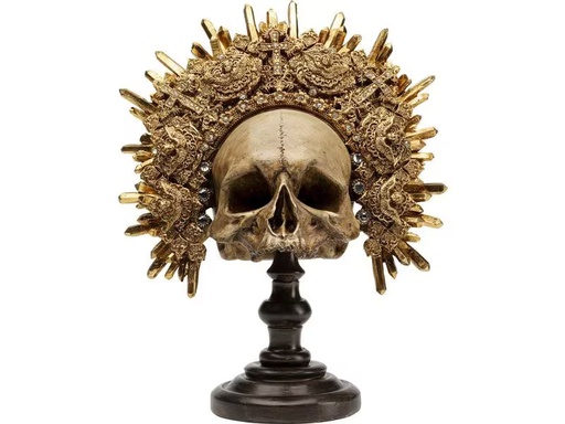 [90317489 1623709] Kare Dekofigur King Skull Gold