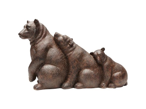 [90317548 1623711] Kare Dekofigur Relaxed Bear Family Braun