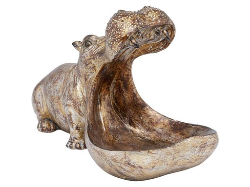 [90317560 1623710] Kare Dekofigur Hungry Hippo Gold