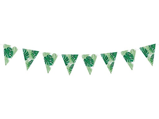 [90317615 1600512] Partydeco Girlande Aloha Blätter 1.3 m, Grün