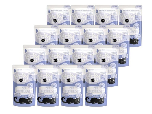 [90317642 1594530] Lucky Lou Nassfutter Lifestage Sterilized Geflügel, 16 x 125 g