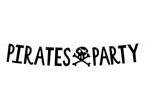 [90317799 1600556] Partydeco Girlande Piraten 14 x 100 cm, Schwarz