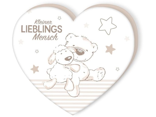 [90317840 1617735] Herding Kissen Lieblingsmensch 29 x 33 cm, Weiss