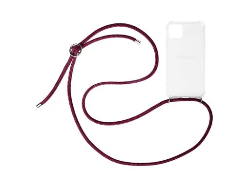 [90318021 1622238] Urbany's Necklace Case iPhone 15 Pro Max Red Wine