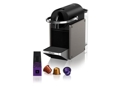 [90318386 1609071] Krups Kaffeemaschine Nespresso Pixie XN306TCH Titan