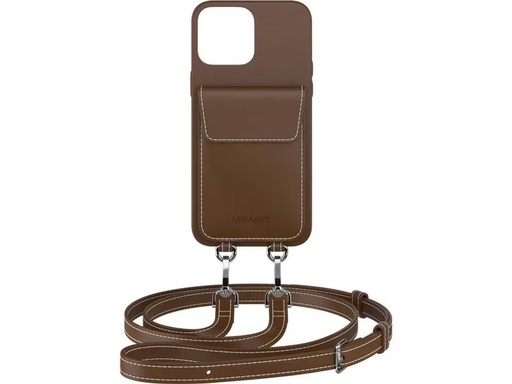 [90318399 1622260] Urbany's Necklace Case Handekette+ iPhone 15 Espresso Martini