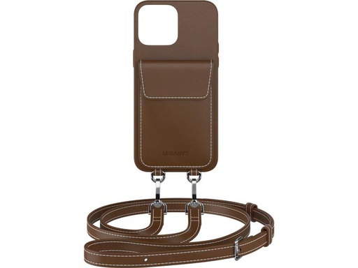 [90318440 1622261] Urbany's Necklace Case Handekette+ iPhone 15 Pro Espresso Martini
