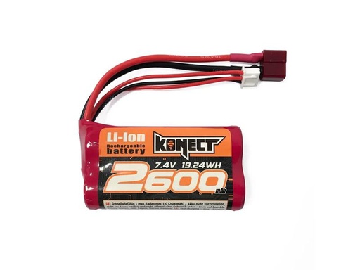 [90319061 1629927] Konect RC-Akku Li-Ion 2600 mAh 7.4 V 15C