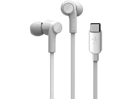 [90319166 1635219] Belkin In-Ear-Kopfhörer Rockstar USB-C Anschluss Weiss