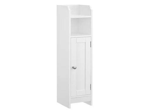 [90319277 1626093] VASAGLE Badezimmerregal mit Tür 80 x 20 cm, Weiss
