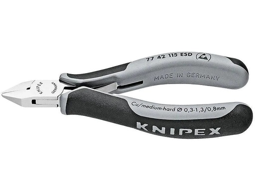 [90051955 695703] Knipex Elektronik-Seitenschneider ESD 115 mm spiegelpoliert