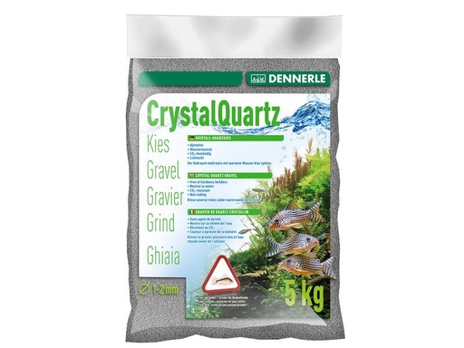 [90319416 1607598] Dennerle Bodengrund Kristall-Quarzkies Schiefergrau, 5 kg