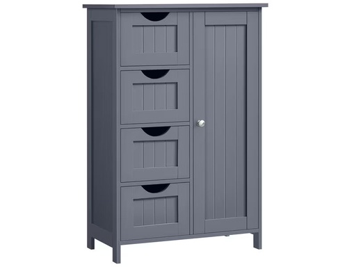[90319419 1626115] VASAGLE Regal mit 4 Schubladen 55 x 82 cm, Dunkelgrau