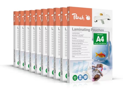 [90319439 1631298] Peach Laminierfolie A4, 80 µm, 1000 Stück, Keine