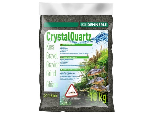 [90319448 1607593] Dennerle Bodengrund Kristall-Quarzkies Diamantschwarz, 10 kg