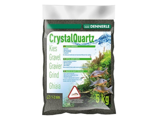 [90319452 1607592] Dennerle Bodengrund Kristall-Quarzkies Diamantschwarz, 5 kg