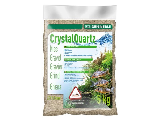 [90319486 1607600] Dennerle Bodengrund Kristall-Quarzkies Naturweiss, 5 kg