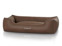 Knuffelwuff Hunde-Bett Sidney Kunstleder XXL, 120 x 85 cm, Braun