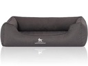 Knuffelwuff Hunde-Bett Leon Velour XXL, 120 x 85 cm, Anthrazit
