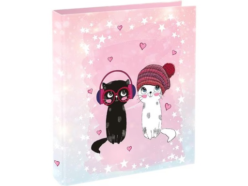 [90319803 1594637] Goldbuch Ringbuch Music for Cats 4 cm, Rosa