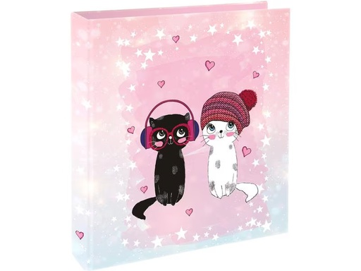 [90319844 1594635] Goldbuch Ordner Music for Cats 8 cm, Rosa