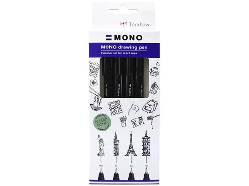 [90319901 1632698] Tombow Fineliner MONO drawing pen Set Fine Schwarz