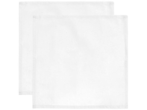 [90319953 1625296] Rico Design Stoffserviette 45 cm x 45 cm, 2 Stück, Weiss