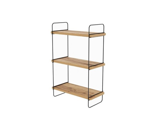 [90320004 1626852] Woody Fashion Wandregal Pulalis 40 x 66 x 20 cm, Braun