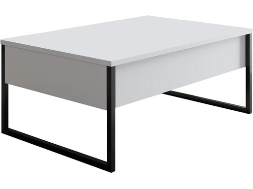 [90320449 1626869] Woody Fashion Couchtisch Luxe 90 x 60 x 40 cm, Schwarz/Weiss