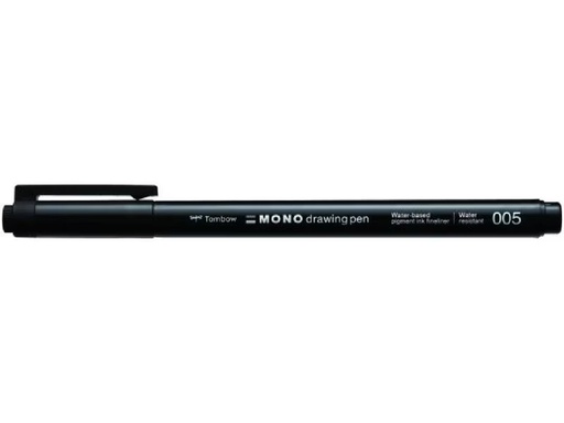 [90320464 1632690] Tombow Fineliner MONO drawing pen 0.2 mm, Schwarz