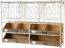 Chic Antique Wandregal mit Schubladen 50.5 x 71.5 x 1 cm, Braun