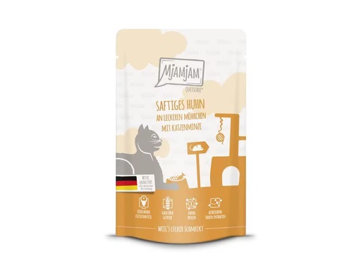 [90321117 1632331] Mjamjam Nassfutter Quetschie Huhn &amp; Mörchen, 125 g