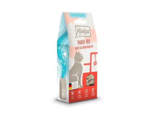 [90321119 1632339] Mjamjam Katzen-Snack Snack Box Hühnerherzen, 35 g