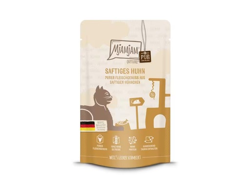 [90321142 1632336] Mjamjam Nassfutter Quetschie Huhn pur, 125 g