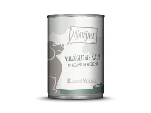 [90321170 1632346] Mjamjam Nassfutter Kalb mit Zucchini, 400 g