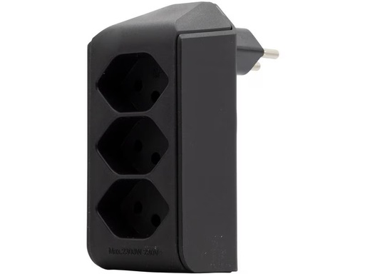 [90321281 1632124] Brennenstuhl Abzweigstecker 3 x T13, 300° drehbar, Schwarz