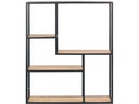 AC Design Wandregal Seaford 75 x 20 x 91 cm, Nature/Schwarz