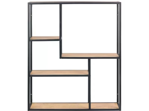 [90321312 1632485] AC Design Wandregal Seaford 75 x 20 x 91 cm, Nature/Schwarz