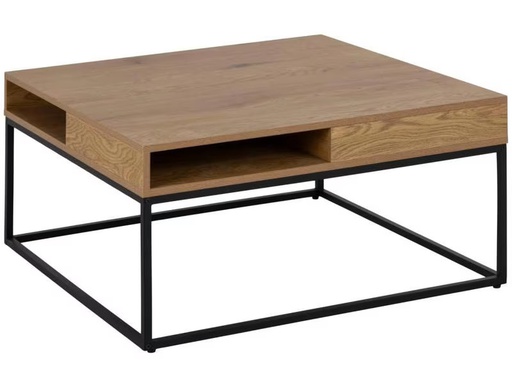 [90321322 1632510] AC Design Couchtisch Willford 80 x 80 x 40 cm, Nature/Schwarz