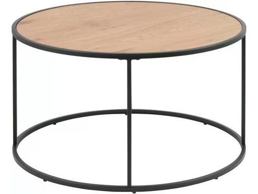 [90321327 1632478] AC Design Couchtisch Seaford Rund, Nature/Schwarz