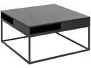 AC Design Couchtisch Willford 80 x 80 x 40 cm, Schwarz