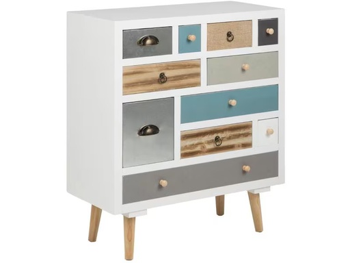 [90321371 1632532] AC Design Kommode Thais 70 x 32 x 81 cm, Mehrfarbig
