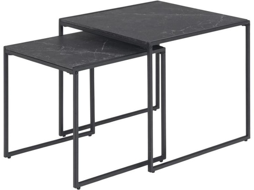 [90321408 1632528] AC Design Beistelltisch Infinity 2 Stück, Schwarz