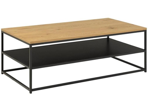 [90321505 1632507] AC Design Couchtisch Gila 120 x 60 x 42 cm, Nature/Schwarz