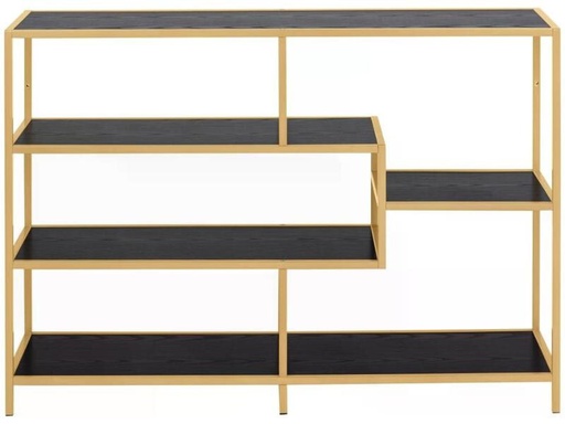 [90321557 1632470] AC Design Regal Seaford 114 x 35 x 78 cm, Gold/Schwarz