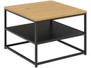 AC Design Beistelltisch Gila 55 x 55 x 42 cm, Nature/Schwarz
