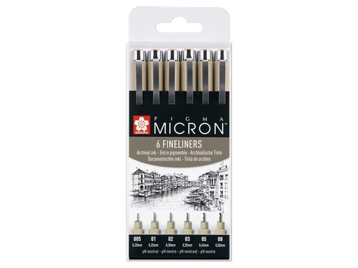 [90052193 1159961] Sakura Fineliner Pigma Micron 6-teilig
