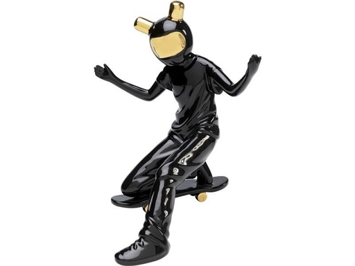 [90321874 1623717] Kare Dekofigur Skating Astronaut Schwarz